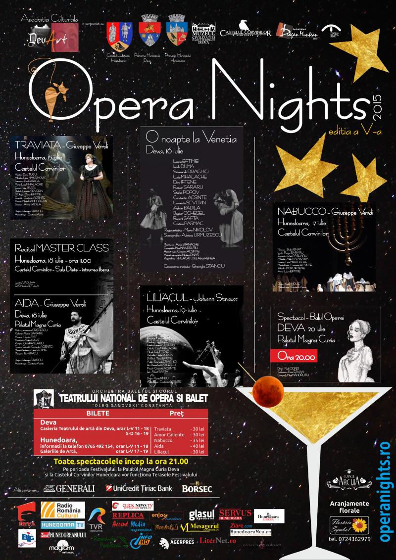 Biletele pentru spectacolele Opera Nights 2015