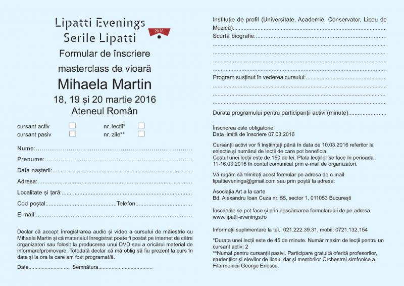 Masterclass cu marea violonistă Mihaela Martin