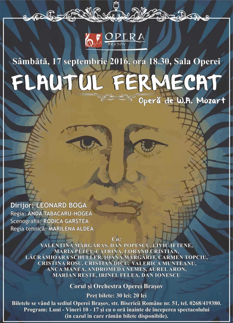 "Flautul fermecat", cea mai recentă premieră a Operei Braşov,  din nou pe scenă