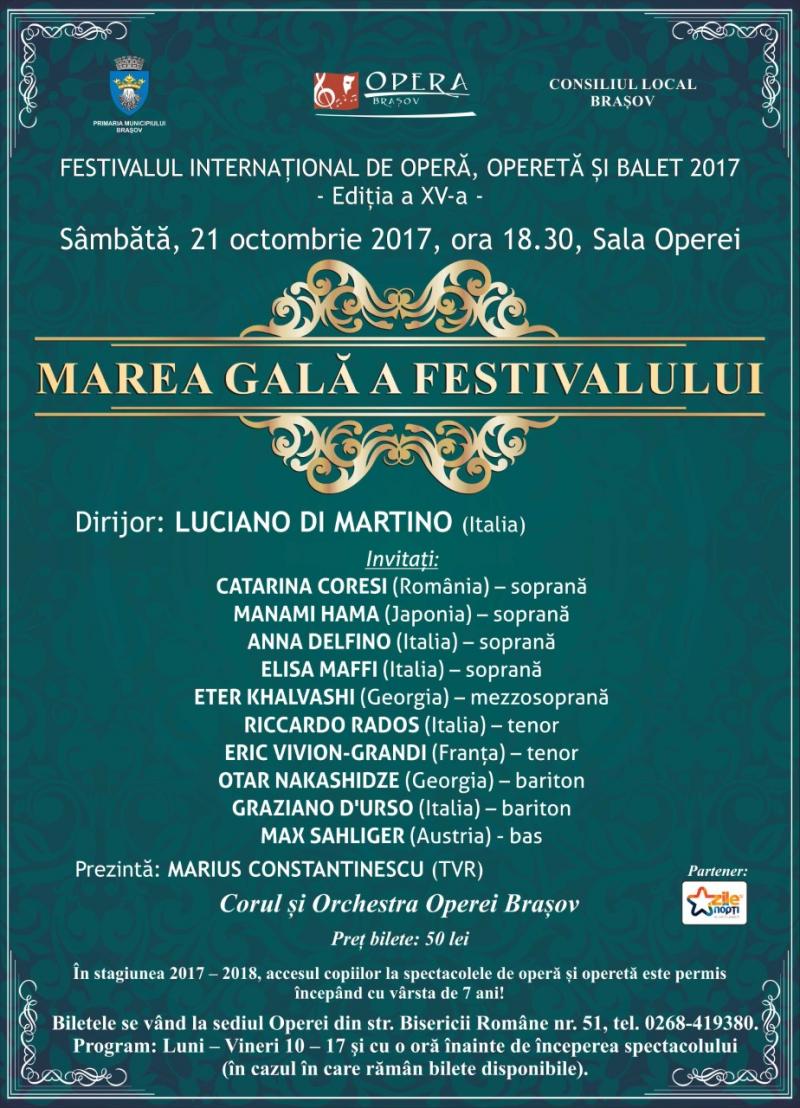Marea Gală a Festivalului Internațional de Operă, Operetă și Balet