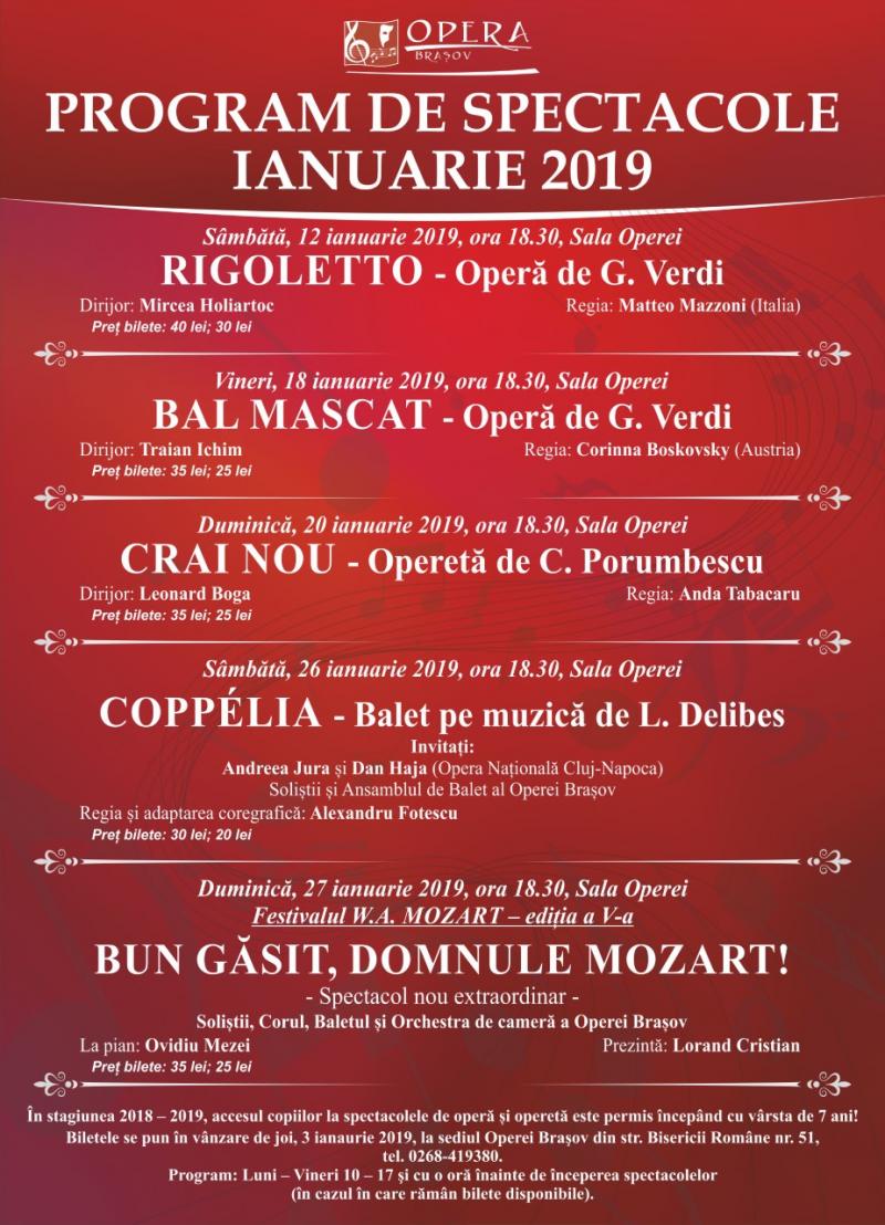 Program ianuarie 2019