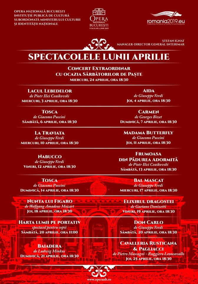 Program aprilie 2019