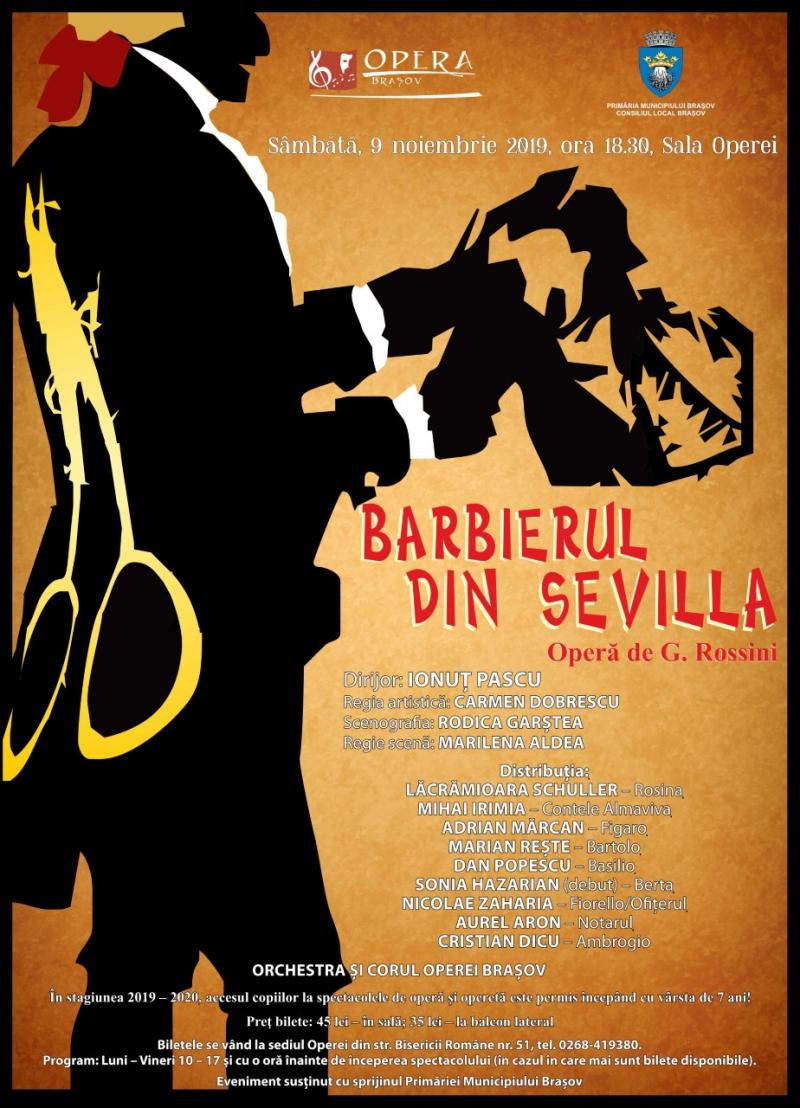 "Bărbierul din Sevilla" vă invită să vă destindeți la Opera Brașov