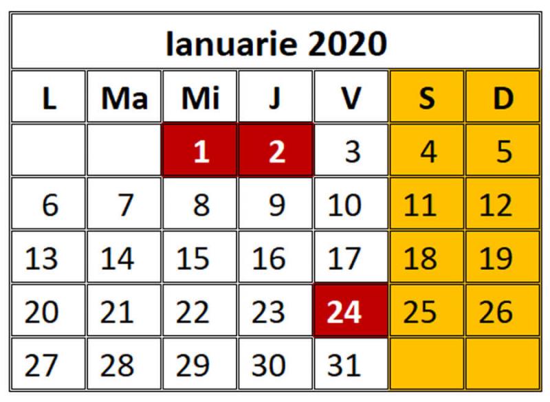 Program ianuarie 2020