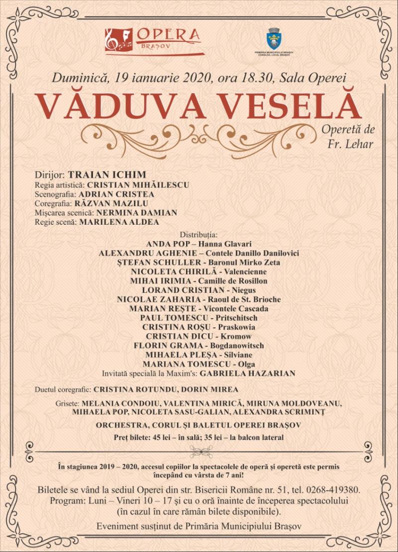 "Văduva veselă" la Brașov
