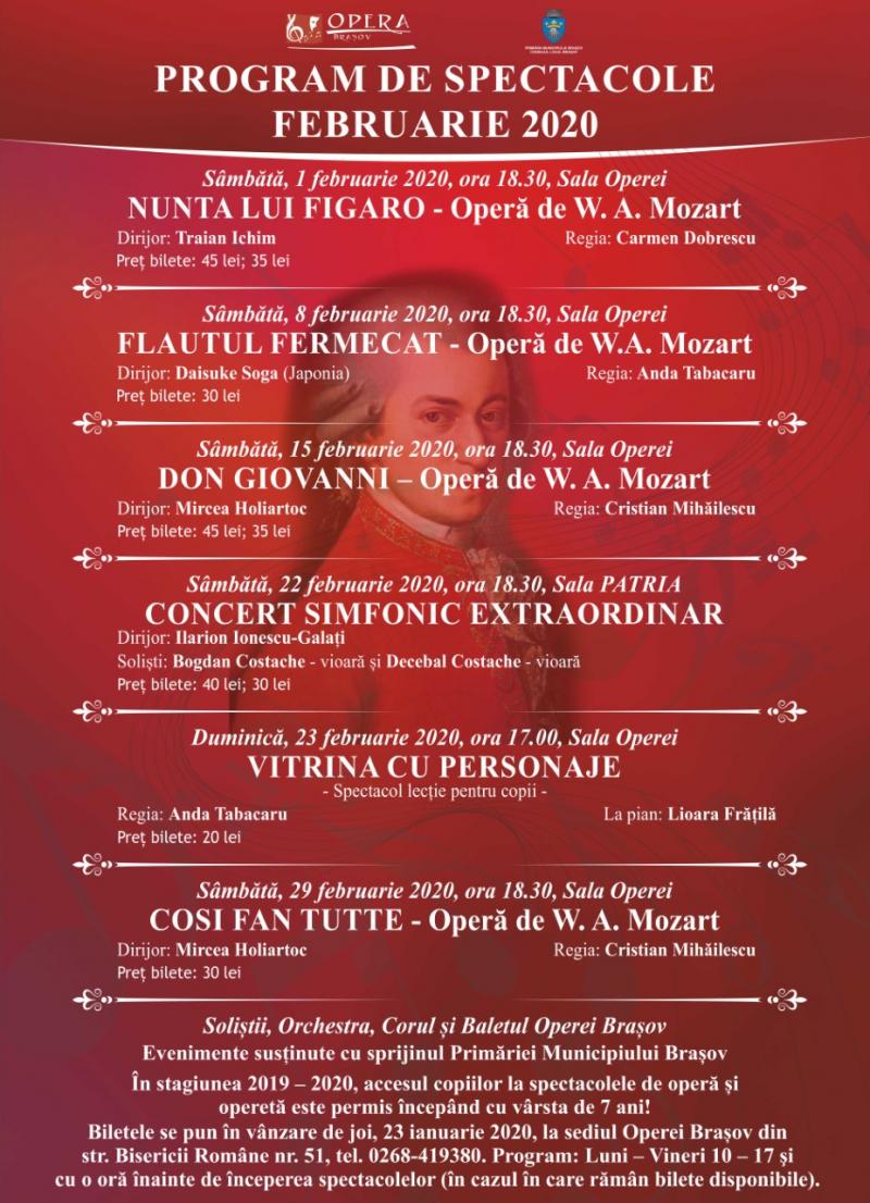 Program de spectacole - Februarie 2020
