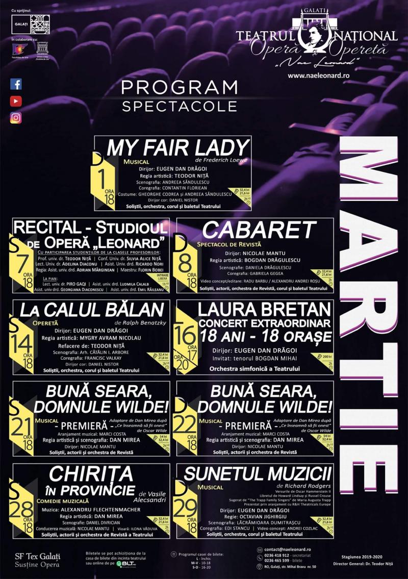 Program martie 2020