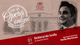 Miercuri, 1 aprilie, ora 18:30, Operă Online, "Bărbierul din Sevilla"