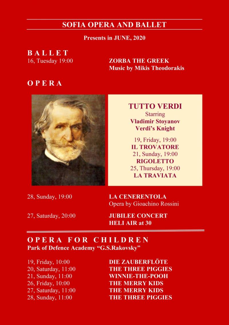 Opera din Sofia reia spectacolele!