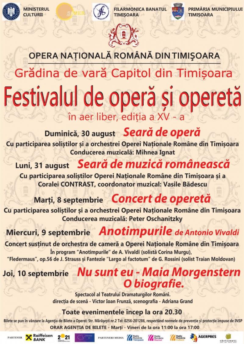 Festivalul de opera si opereta in aer liber, editia a XV-a