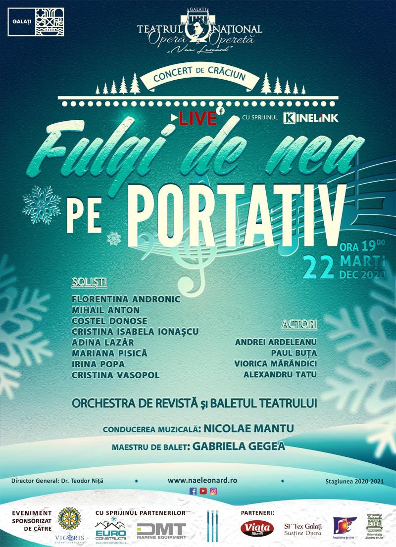 Fulgi de nea pe portativ online gălățean