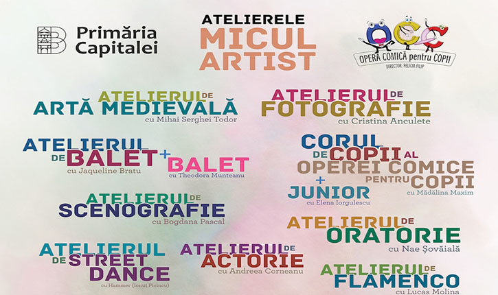 33 de cursuri disponibile în ediția de vară a Atelierelor Micul Artist