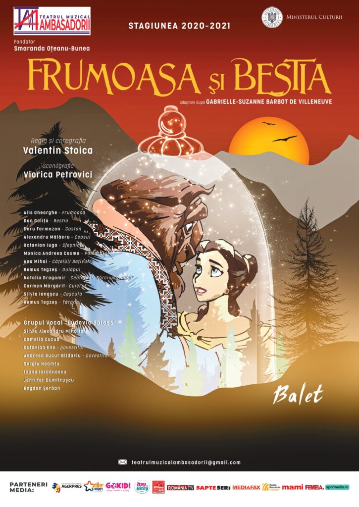"Frumoasa și bestia" (balet) la Palatul Copiilor pe 10 și 11 iulie