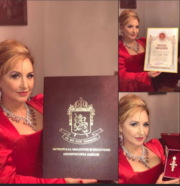 Soprana Elena Moșuc a primit Crucea Moldavă, cea mai înaltă distincție a Mitropoliei Moldovei și Bucovinei