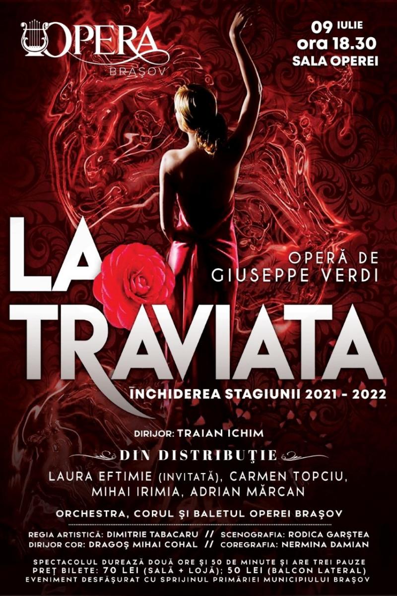 „La Traviata” închide stagiunea 2021 – 2022 a Operei Brașov
