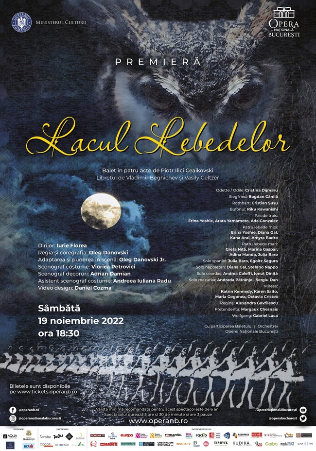 „Lacul lebedelor”, într-o nouă montare pe scena  Operei Naționale București