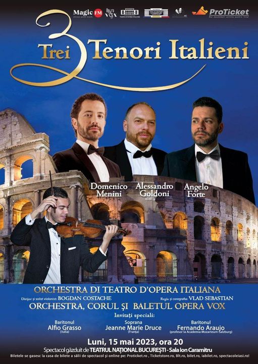 Trei tenori italieni în minunata lună mai!