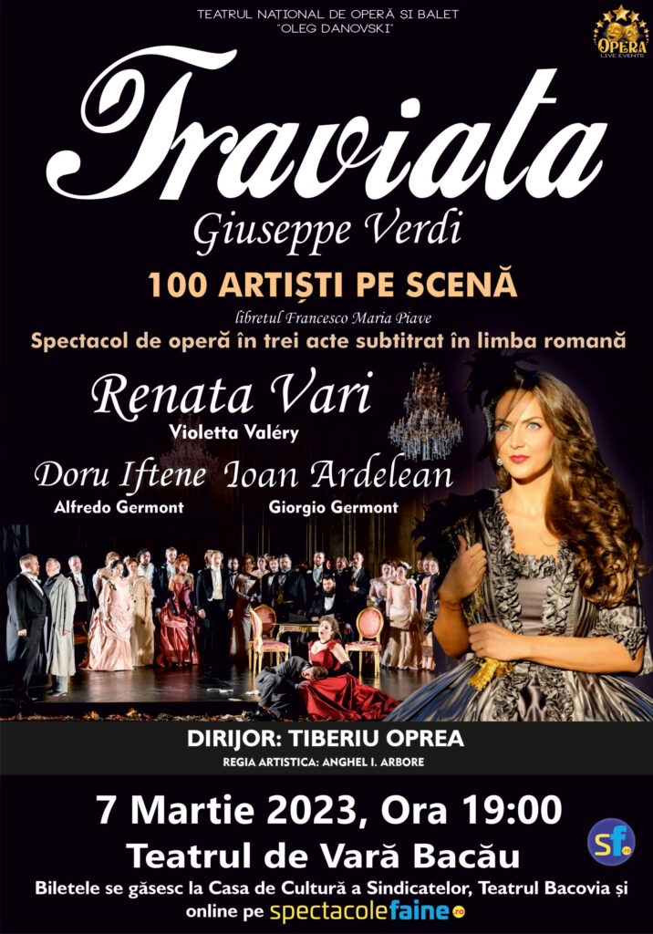 „Traviata” la Teatrul de Vară Bacău – 7 martie 2023