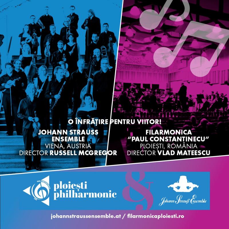 înfrățire a Filarmonicii „Paul Constantinescu” cu „Johann Strauss Ensemble”