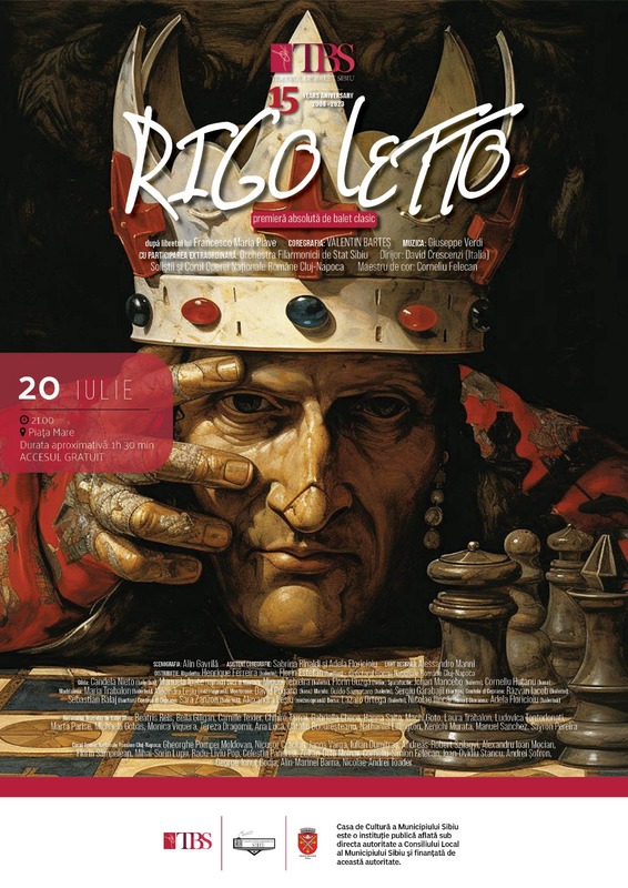 Premiera absolută de balet clasic „Rigoletto” închide stagiunea baletului sibian, în Piața Mare
