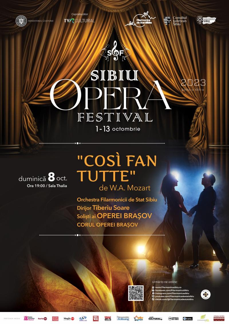 „Cosi Fan Tutte” în cadrul Sibiu Opera Festival 2023, pe scena Sălii Thalia, 8 octombrie 2023