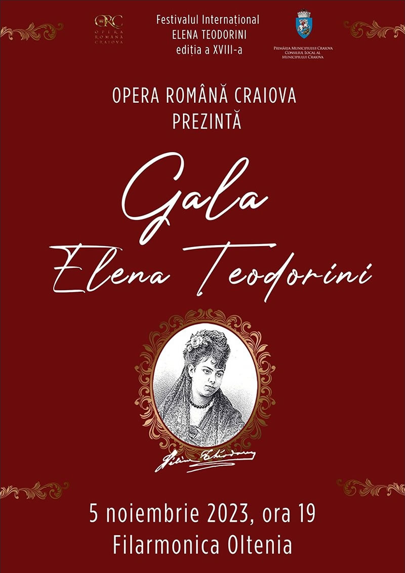 Gala "Elena Teodorini" cu muzicieni pregătiți de celebra soprană Nelly Miricioiu