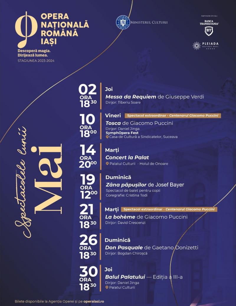 Opera Iași pune în vânzare biletele de intrare la spectacolele lunii mai