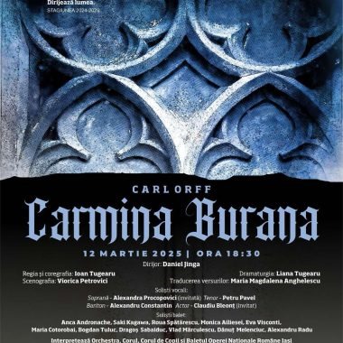 Invitați speciali la Opera Iași: soprana Alexandra Procopovici și actorul Claudiu Bleonț