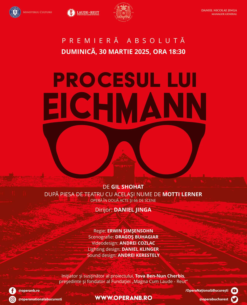 Procesul lui Eichmann, în premieră absolută, pe scena Operei Naționale București