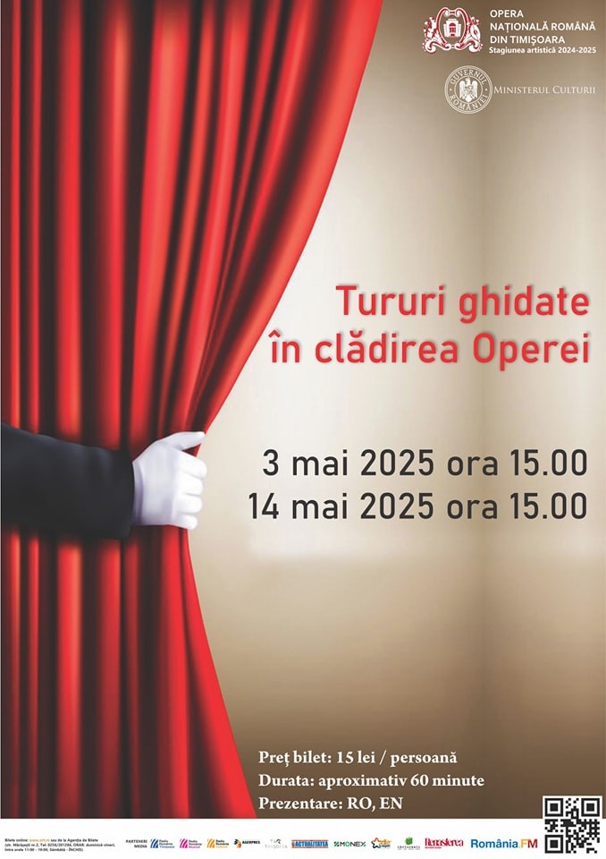Descoperă culisele Operei din Timișoara - tururi ghidate în luna mai 2025