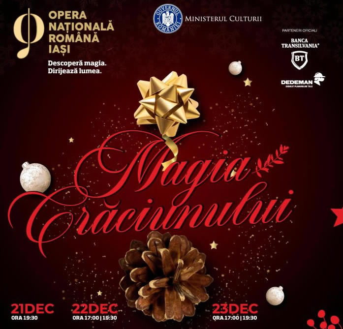 Cinci gale dedicate Crăciunului de Opera Iași