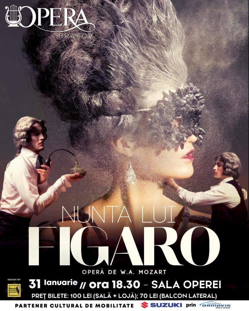 „Nunta lui Figaro”, pe scena Operei Brașov, la 270 de ani  de la nașterea lui Mozart și 240 de ani de la premiera absolută