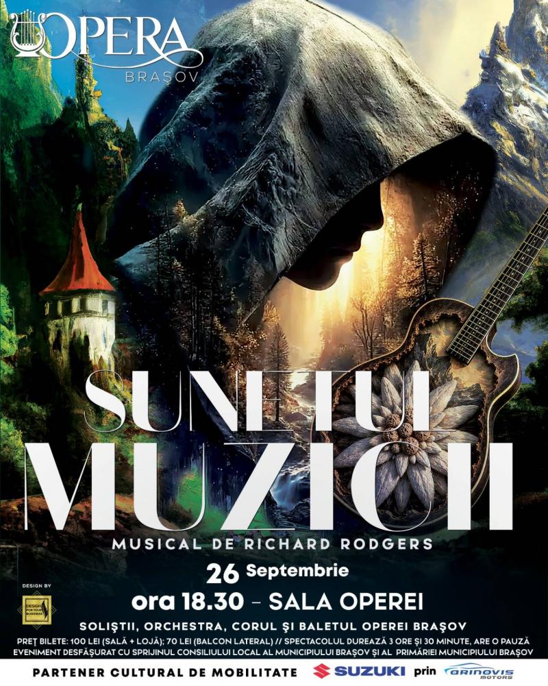 „Sunetul muzicii”, spectacol reprogramat din luna iunie, în această sâmbătă, pe scena Operei Brașov